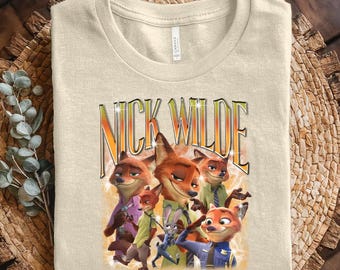 Disney Zootopia Nick Wilde Shirt, Judy Hopps and Nick Wilde T-shirt, Zootopia 2 2025, Disneyland Family Trip 2025 BZHT18