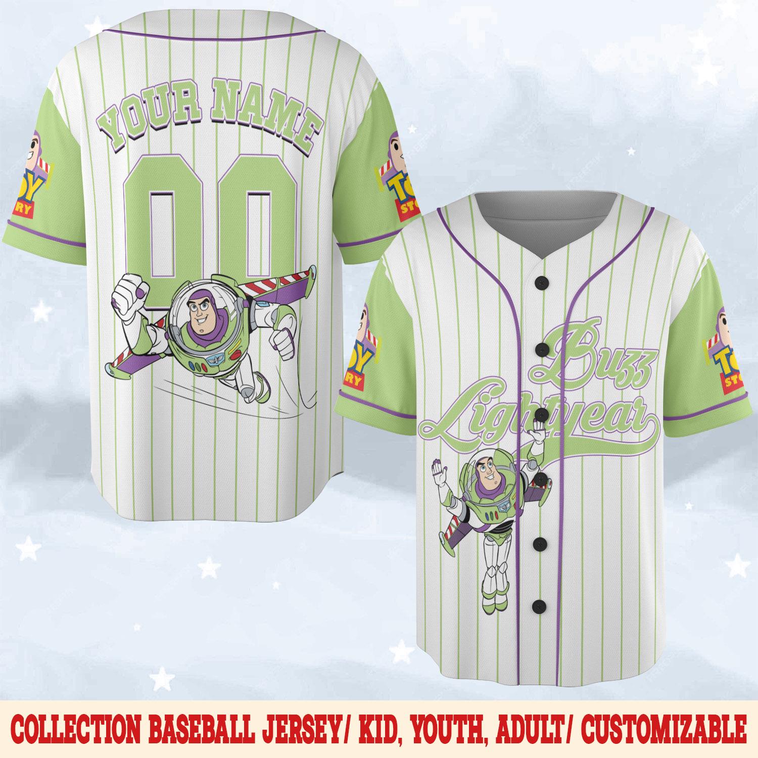 Discover Custom Disney Toy Story Buzz Lightyear Baseball, Disney Baseball Jersey Outfits Cute Pixar Toy Story Gift