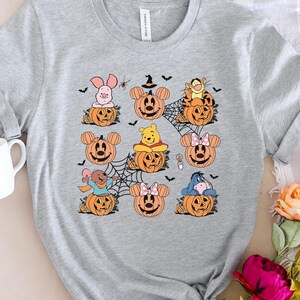 Vintage Winnie The Pooh Halloween Shirt, Pooh Halloween Shirt, Pooh Halloween Family Tees, Disneyland Halloween Trip Shirt D2JY08