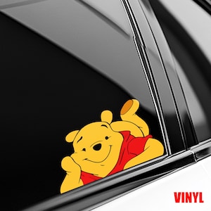 Winnie The Pooh Peekaboo Peeker Peeking Car Window Decal - Bumper Waterproof Vinyl Sticker - Disney Winnie The Pooh - Pack Stickers D2KJ04