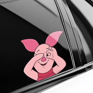 winnie the pooh Peekaboo Peeker Peeking Car Window Decals, Bumper Waterproof Vinyl Stickers, Pack Stickers, Decal G5ME14