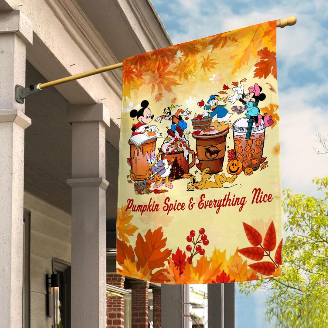 Disney Halloween Garden Yard Flag, Mickey Head Flag, Custom Disney Flag ...