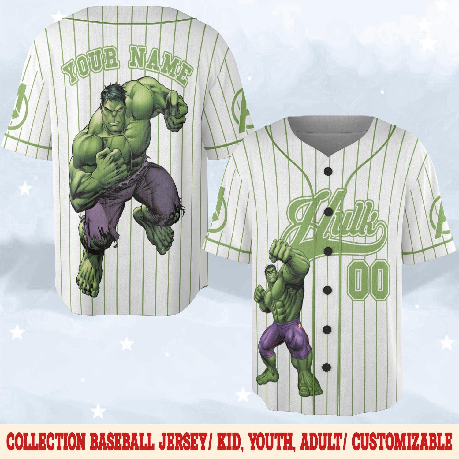 Discover Personalized Marvel Hulk 2 Baseball Jersey, Marvels Avengers Assemble Superhero Jersey, Disneyland Baseball Jersey Team Birthday Gift