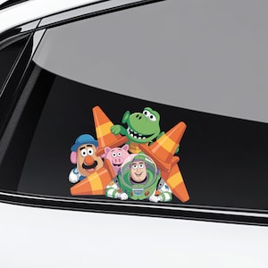 Toy Story Peeker Peeking Car Window Decals, Bumper Waterproof Stickers, Toy Story, Pack Stickers D2HI36