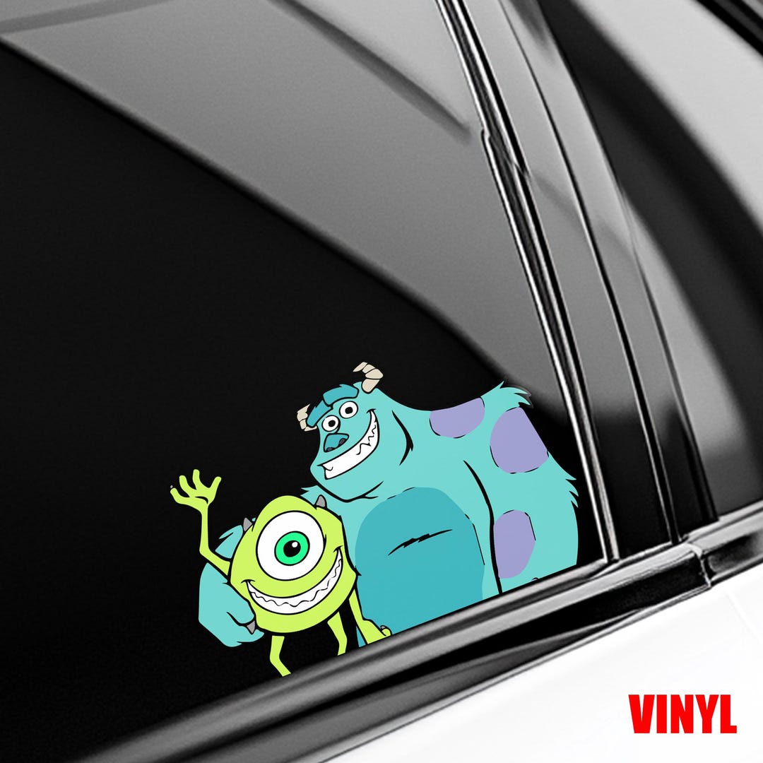 Sully Window Sticker Sully Peeker Peeking Peekabo Car Decals iPad Window Stickers Waterproof ...