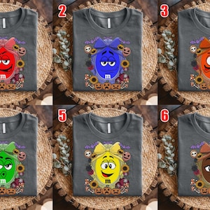 Retro Coquette M&M Candies Shirt, M And M Matching Family Shirt, Group MM shirt, Halloween candy Shirt, halloween M M Family Costume NGT107