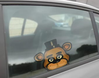 Calcomanías para ventanas de coche de Five Nights at Freddy's, vinilo impermeable para parachoques, pegatinas de FNAF, calcomanías de la película G5ME20