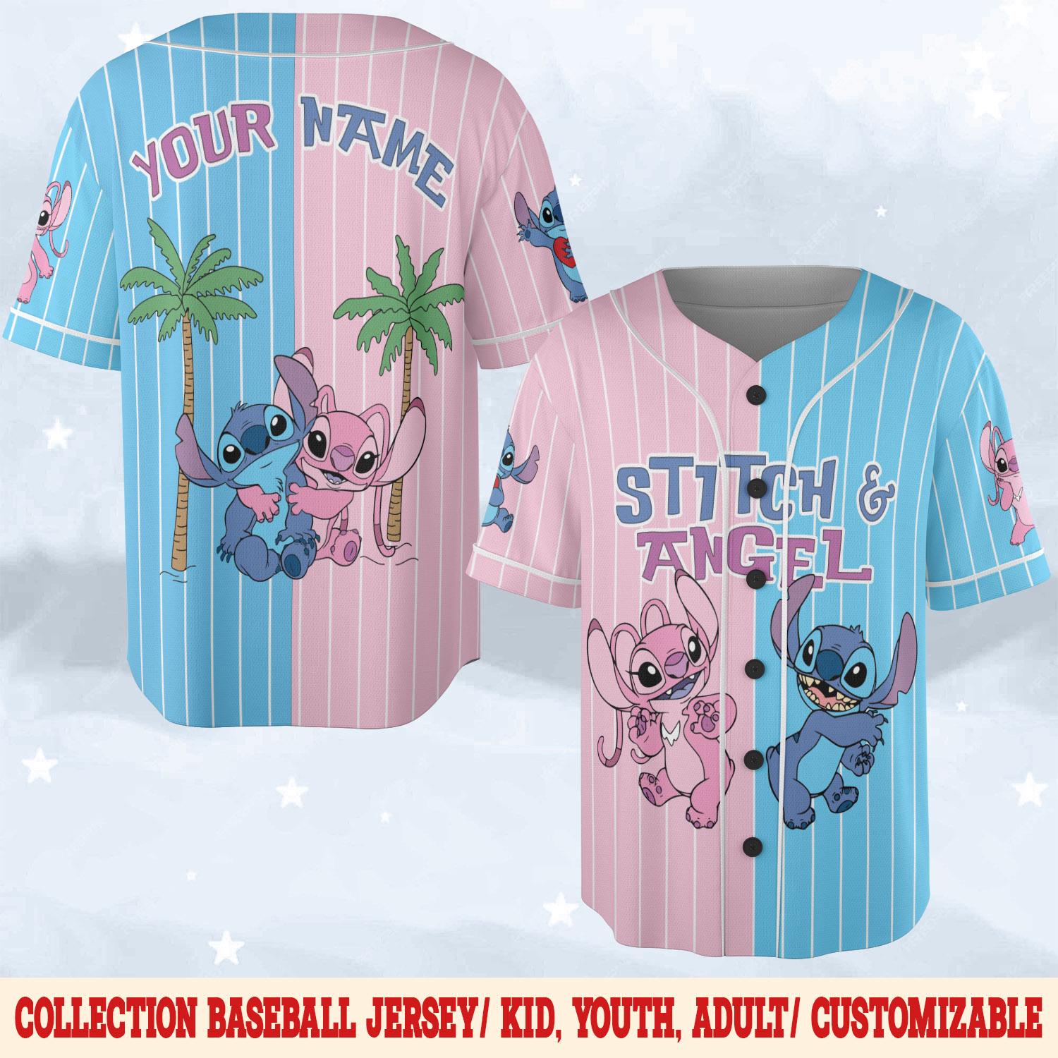 Discover Custom Jersey Stitch And Angel Family Matching Outfit, Personalized Kid & Adult Gift for Disney Fan