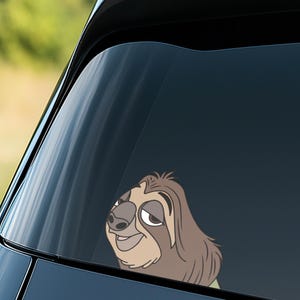 Peeker Peeking Zootopia Judy Hopps Nick Wilde Peekaboo Car Window Decals - Bumper Waterproof Stickers - Pack Stickers BZIE04-2
