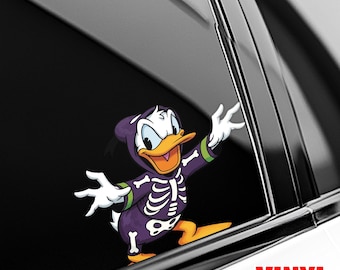 Cute Disney Mickey Mouse & Friends Peekaboo Car Window Decals, Fun Peeking All Characters Sticker Pack Waterproof Vinyl G5NR13-4