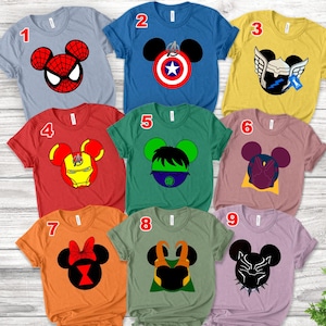 Avengers Mickey Ears Shirts , Matching Family Shirts, Family Trip Shirts, Matching Family Shirts, Superhero Shirts,Avengers Shirt B-12012320