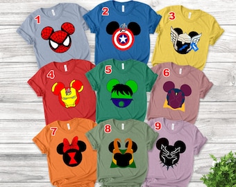 Avengers Mickey Ears Shirts , Matching Family Shirts, Family Trip Shirts, Matching Family Shirts, Superhero Shirts,Avengers Shirt B-12012320