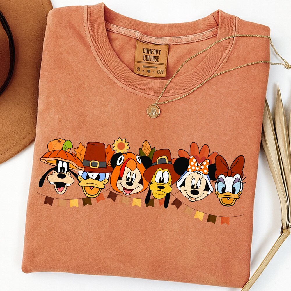 Mickey Mouse And Friends Thanksgiving Shirt, Disney Thanksgiving Shirt, Autumn Shirt, Disney Happy Thanksgiving Shirt Jcq214 Bespoketshirt