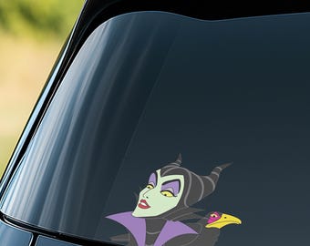 Disney Villains Peekaboo Sticker, Evil Queen Ursula Group Car Decal, Funny Villain Window Sticker, Disney Character Laptop Sticker BZIE07-1