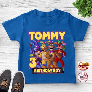 Customized Five Nights at Freddy&#39;s Game Matching Family Birthday Shirt, Five Nights at Freddy&#39;s Birthday Shirt BXHF56