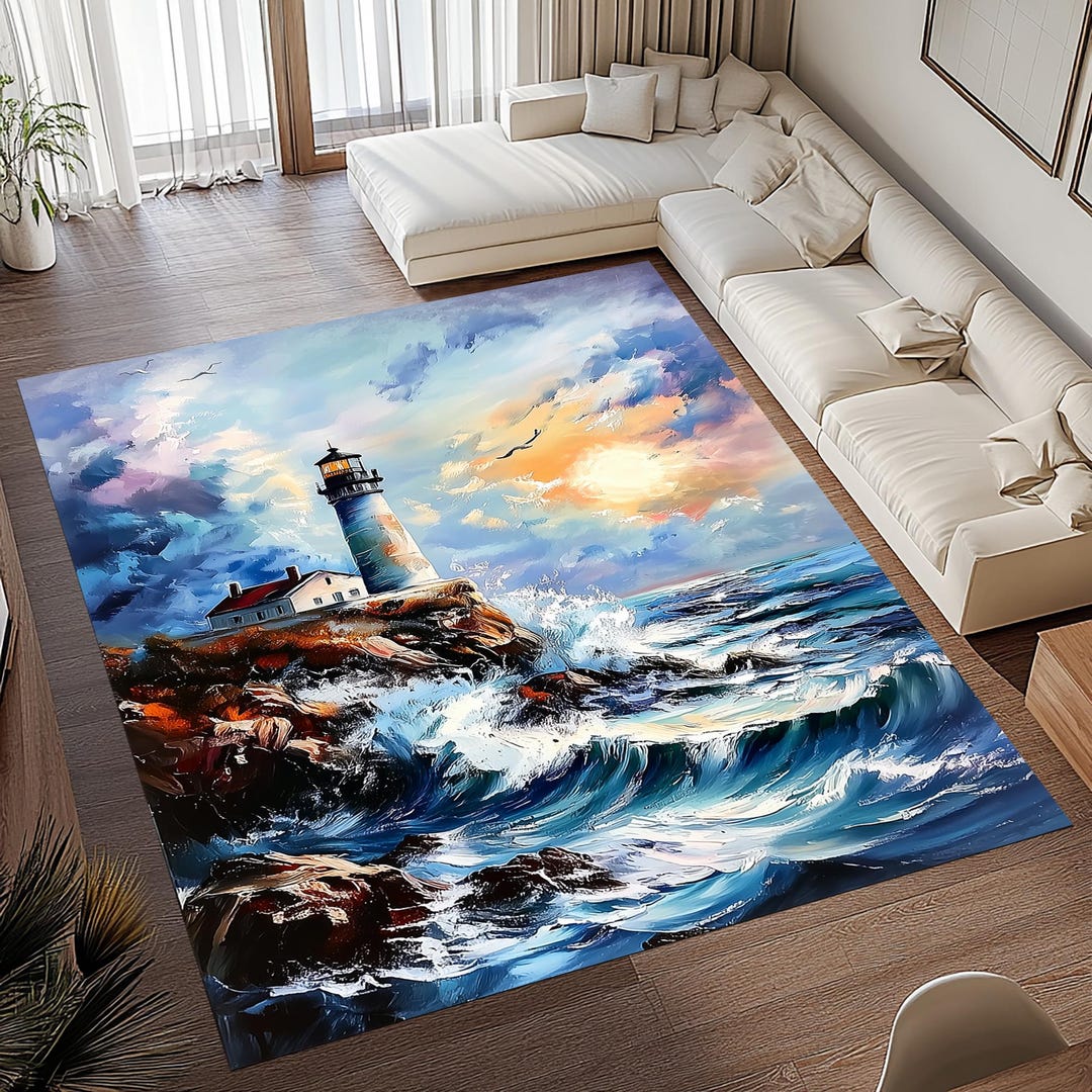 Lighthouse Carpet, Lighthouse Rug, Lighthouse Pattern Carpet ...