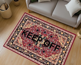 Keep Off Carpet, Keep Off Rug, Keep Off Pattern Rug, Keep Off Written Rug, Keep Off Area Rug, Keep Off Floor Rug, Living Room Rug