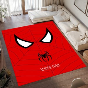 Spiderman Carpet, Spiderman Rug, Spider Man Rug, Spider Web Carpet, Spider Web Rug, Super Hero Rug, Kids Room Rug, Boys Room Rug