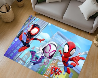Spiderman Carpet, Spiderman Rug, Spider Man Rug, Spider Web Carpet, Spider Web Rug, Spider Rug, Super Hero Rug, Kids Room Rug, Boys Room Rug