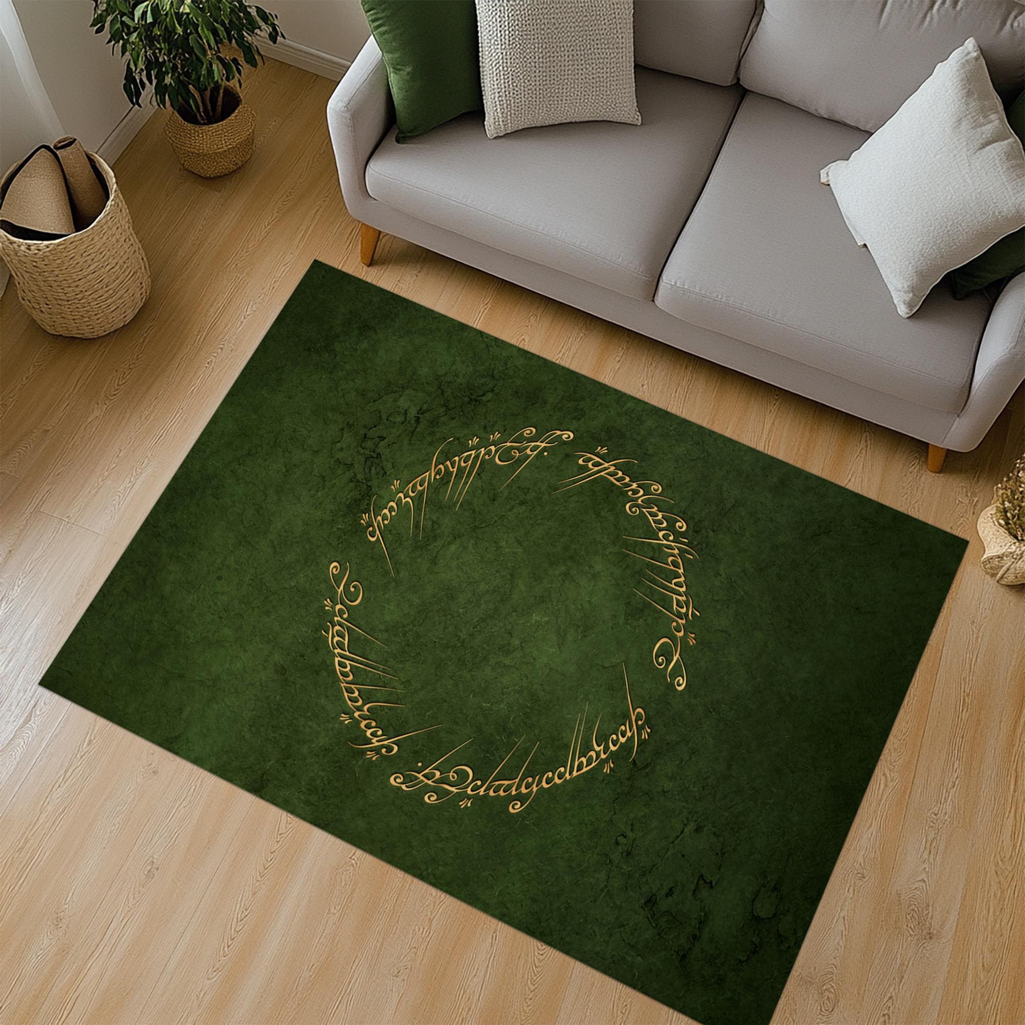 地図　ロードオブザリング　ブランケット　マルチカバー　ラグ　150x120 ロードオブザリングのラグ - Etsy 日本