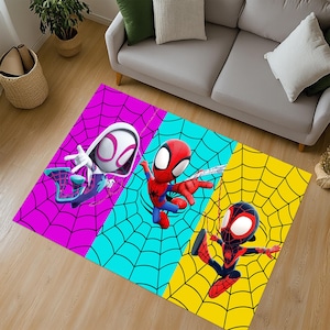Spiderman Carpet, Spiderman Rug,Spider Man Carpet,Spider Man Rug,Spider Web Carpet,Spider Web Rug,Super Hero Rug,Kids Room Rug,Boys Room Rug