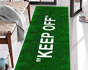 Keep Off löparmatta, Keep Off löparmatta, Keep Off skriven löparmatta, Keep Off matta, Löparmatta med gräslook, Löparmatta med gräsmönster