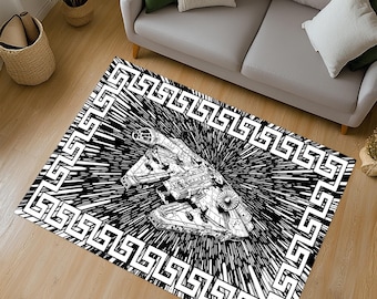 Millennium Falcon Carpet, Millennium Falcon Rug, Star Wars Carpet, Star Wars Rug, Starwars Carpet, Starwars Rug, Movie Carpet, Movie Rug