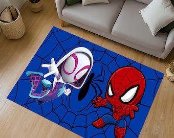 Spiderman Carpet, Spiderman Rug, Spider Man Rug, Spider Web Carpet, Spider Web Rug, Spider Rug, Super Hero Rug, Kids Room Rug, Boys Room Rug