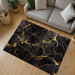 Tapis en marbre noir, Tapis en marbre noir, Tapis motif marbre noir, Tapis motif marbre noir, Tapis motif marbre, Tapis de salon