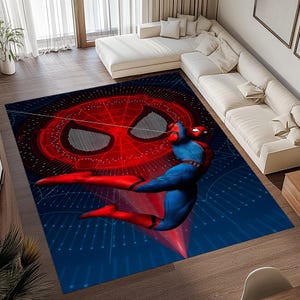 Spider Man Carpet, Spider Man Rug, Spiderman Carpet, Spiderman Rug, Super Hero Carpet, Super Hero Rug, Kids Room Rug, Boys Room Rug