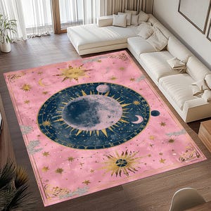 夜空ラグ、月と星柄ラグ、星柄ラグ、星柄ラグ、月柄ラグ、月ラグ、月