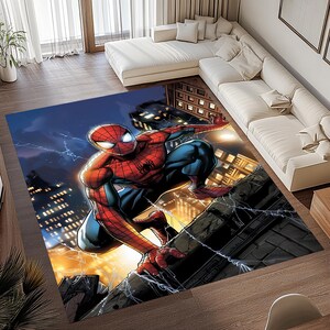 Spiderman Carpet, Spiderman Rug, Spider Man Carpet, Spider Man Rug, Super Hero Carpet, Super Hero Rug, Kids Room Rug, Boys Room Rug