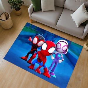 Spiderman Carpet, Spiderman Rug, Spider Man Rug, Super Hero Rug, Kids Room Rug, Boys Room Rug
