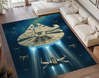 Millennium Falcon Carpet, Millennium Falcon Rug, Star Wars Carpet, Star Wars Rug, Starwars Carpet, Starwars Rug, Movie Carpet, Movie Rug