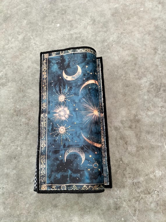 激レア】vintageラグマット 太陽 月 星柄 惑星柄 雰囲気 タペストリー
