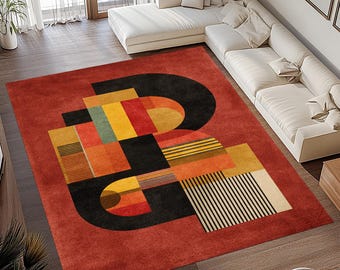 Mid Century Carpet, Mid Century Rug, Mid Century Modern Rug, Mid Century Modern Art Rug, Mid Century Style Rug, Mid Century Area Rug