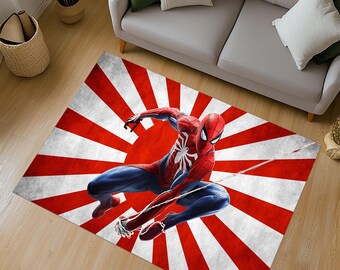 Spiderman Carpet, Spiderman Rug, Spider Man Rug, Super Hero Rug, Kids Room Rug, Boys Room Rug