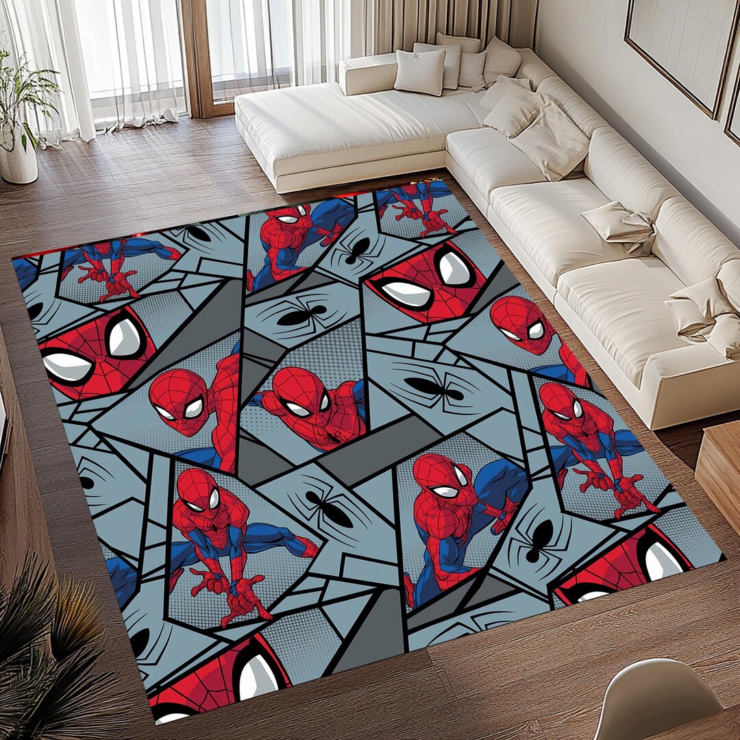 Spiderman Carpet, Spiderman Rug, Spider Man Rug, Spider Web Carpet ...