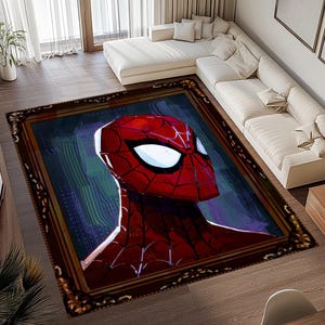 Spiderman Carpet, Spiderman Rug, Spider Man Carpet, Spider Man Rug, Super Hero Carpet, Super Hero Rug, Kids Room Rug, Boys Room Rug