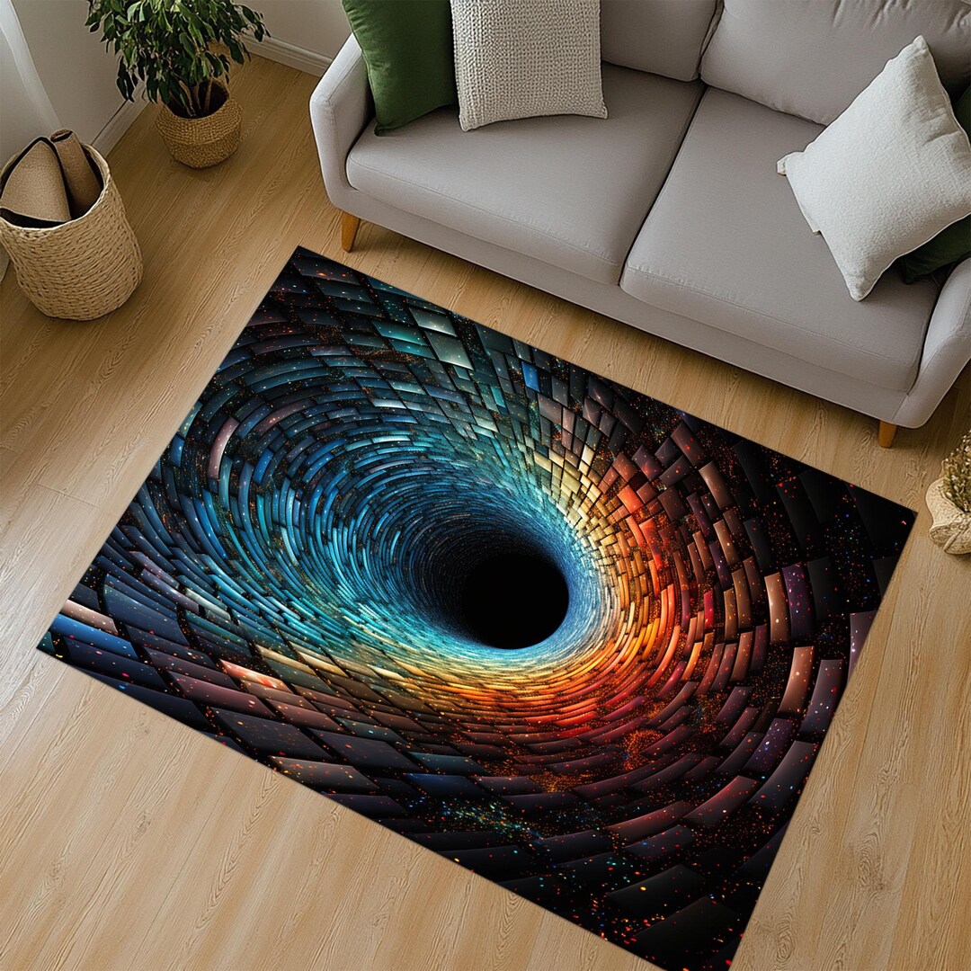 3D Design Rug, 3D Design Carpet, Black Hole Rug, Black Hole Carpet ...