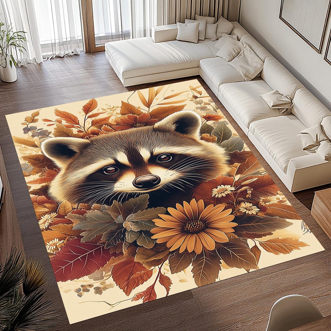 Raccoon Carpet, Raccoon Rug, Raccoon Pattern Carpet, Raccoon Pattern ...