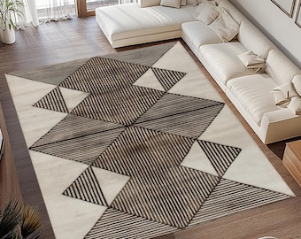 Symmetrical Mid Century Rug, Mid Century Rug, Mid Century Modern Rug, Mid Century Modern Art Rug, Mid Century Style Rug,Mid Century Area Rug