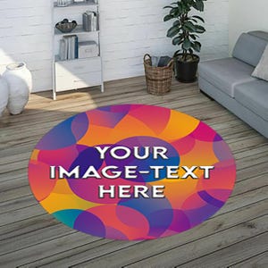 Tapis rond sur mesure, Tapis rond sur mesure, Moquette à image personnalisée, Tapis à image personnalisée, Tapis rond personnalisé, Tapis rond personnalisé