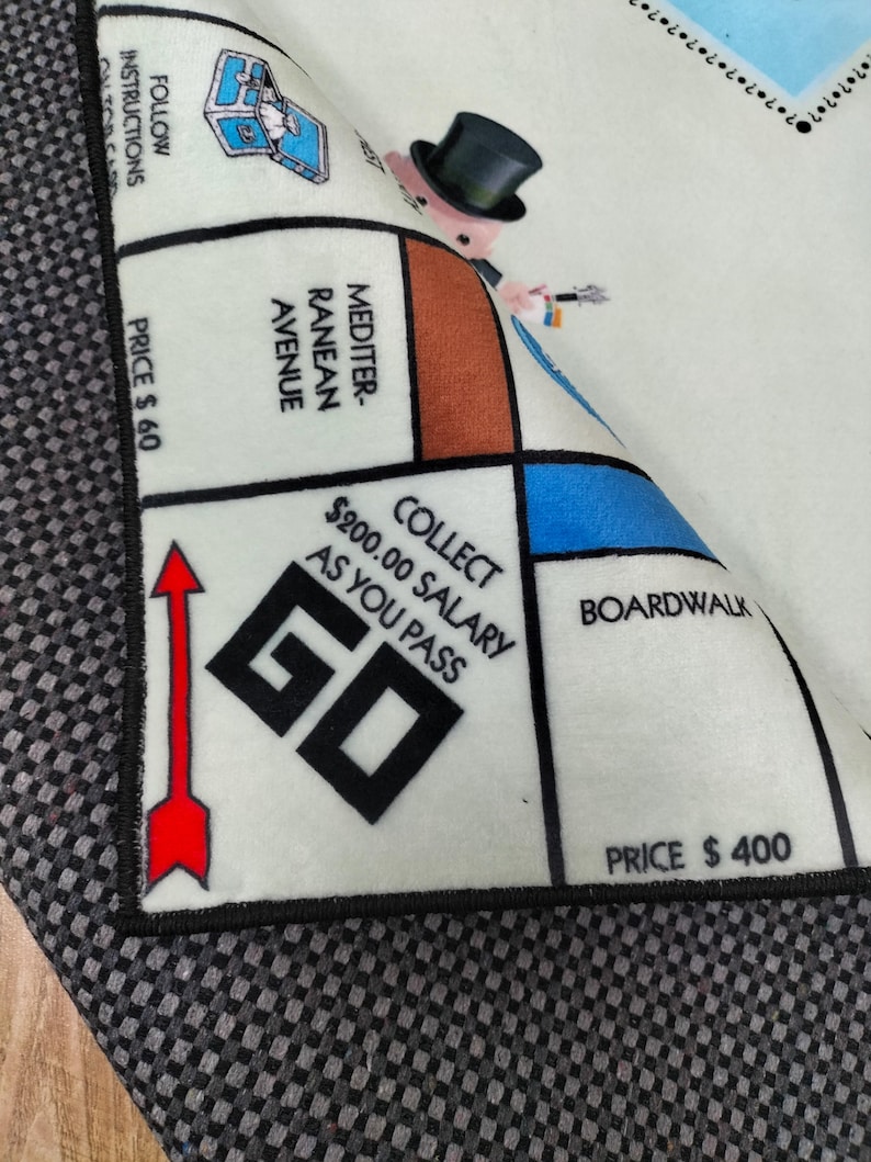Monopoly Design Rug Monopoly Square Carpet, Monopoly Square Rug, Board Game Rug ...