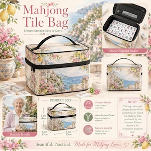 Personalized Mahjong Mat, Italian Coastal Watercolor Game Board, Lemon Blossom Table Cover image 6