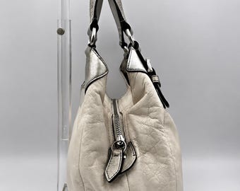 Coach Soho Lynn Hobo Shoulder Bag | Y2K Style Cream Metallic