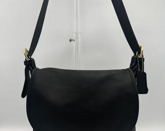 COACH Vintage 4150 Leather Flip Fletcher Satchel Purse Bag Brown