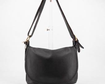 COACH Vintage 4150 Leather Flip Fletcher Satchel Purse Bag Brown