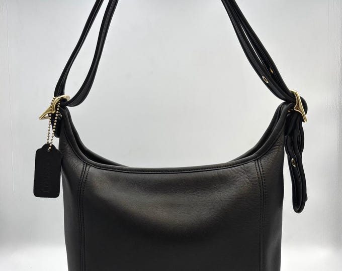 VTG Coach 19893 Legacy Hobo XL Cognac Brown Leather Shoulder Bag Tassels Y2K