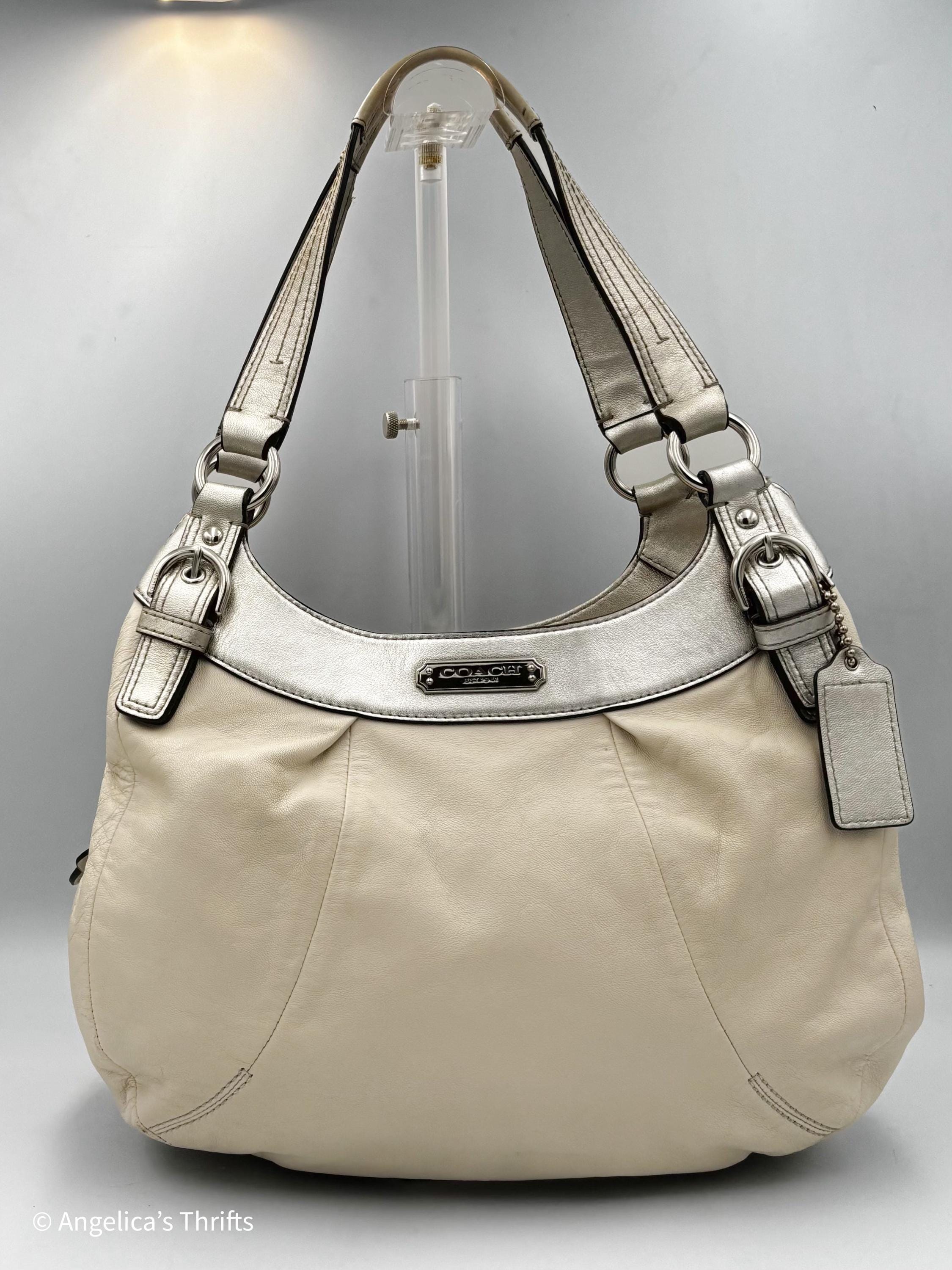 Coach Soho Lynn Hobo Shoulder Bag | Y2K Style Cream Metallic 